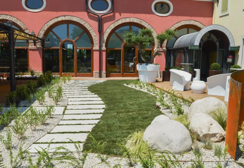 Giardino del ristorante Corte dei Ciliegi